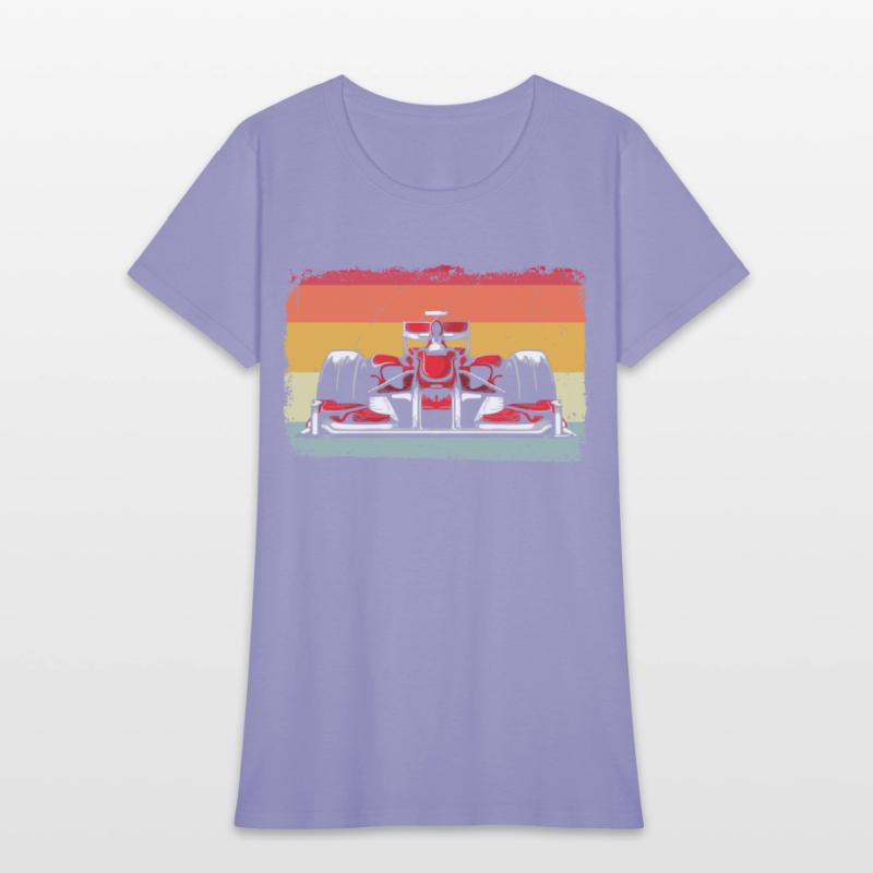 Retro vintage Formula Racing Lovers Silhouette