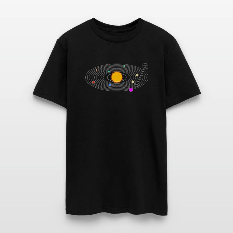 Retro Vinyl Record Solar System Space
