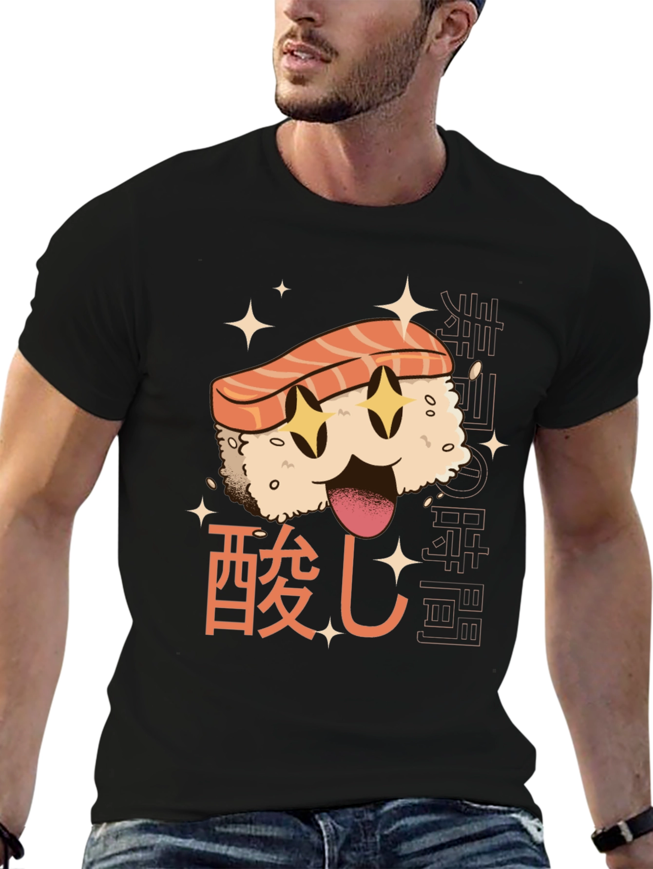 Sushi Cartoon Graphic T-Shirt