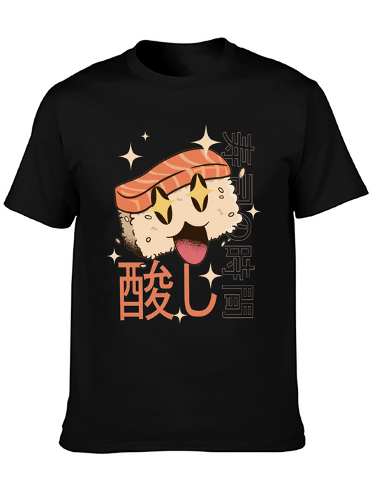 Sushi Cartoon Graphic T-Shirt