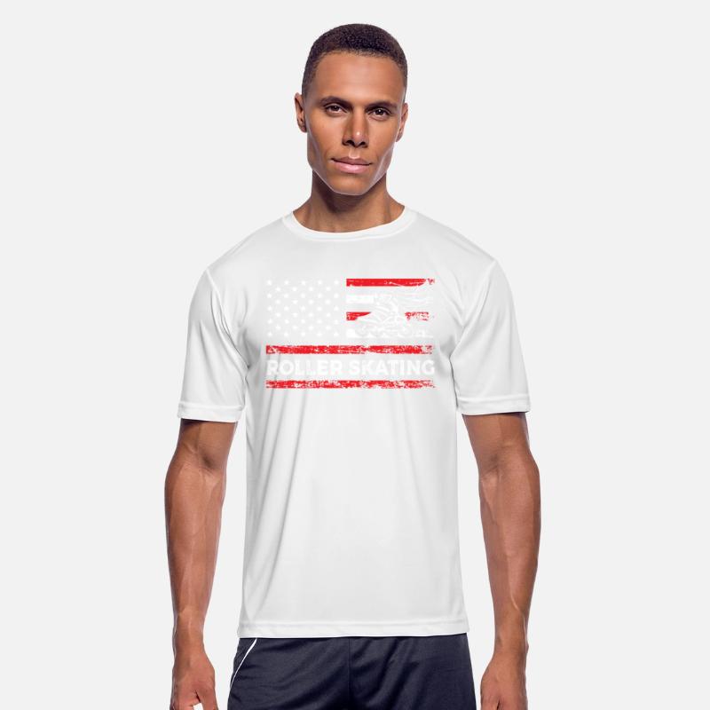 Roller Skating American Sports Flag Fitness