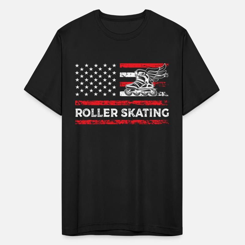 Roller Skating American Sports Flag Fitness