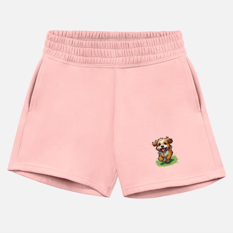 running dog on the grass