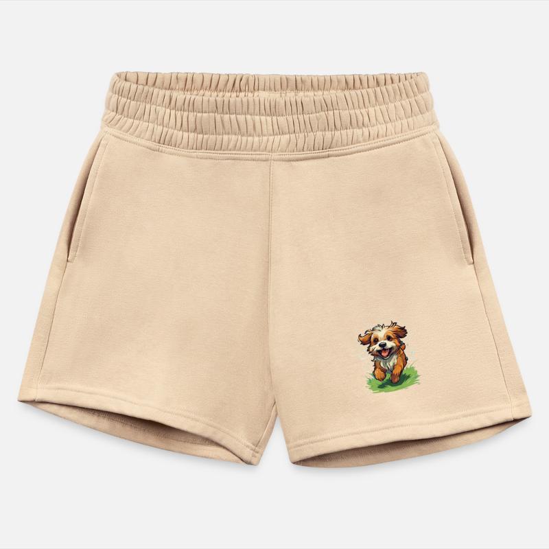 running dog on the grass