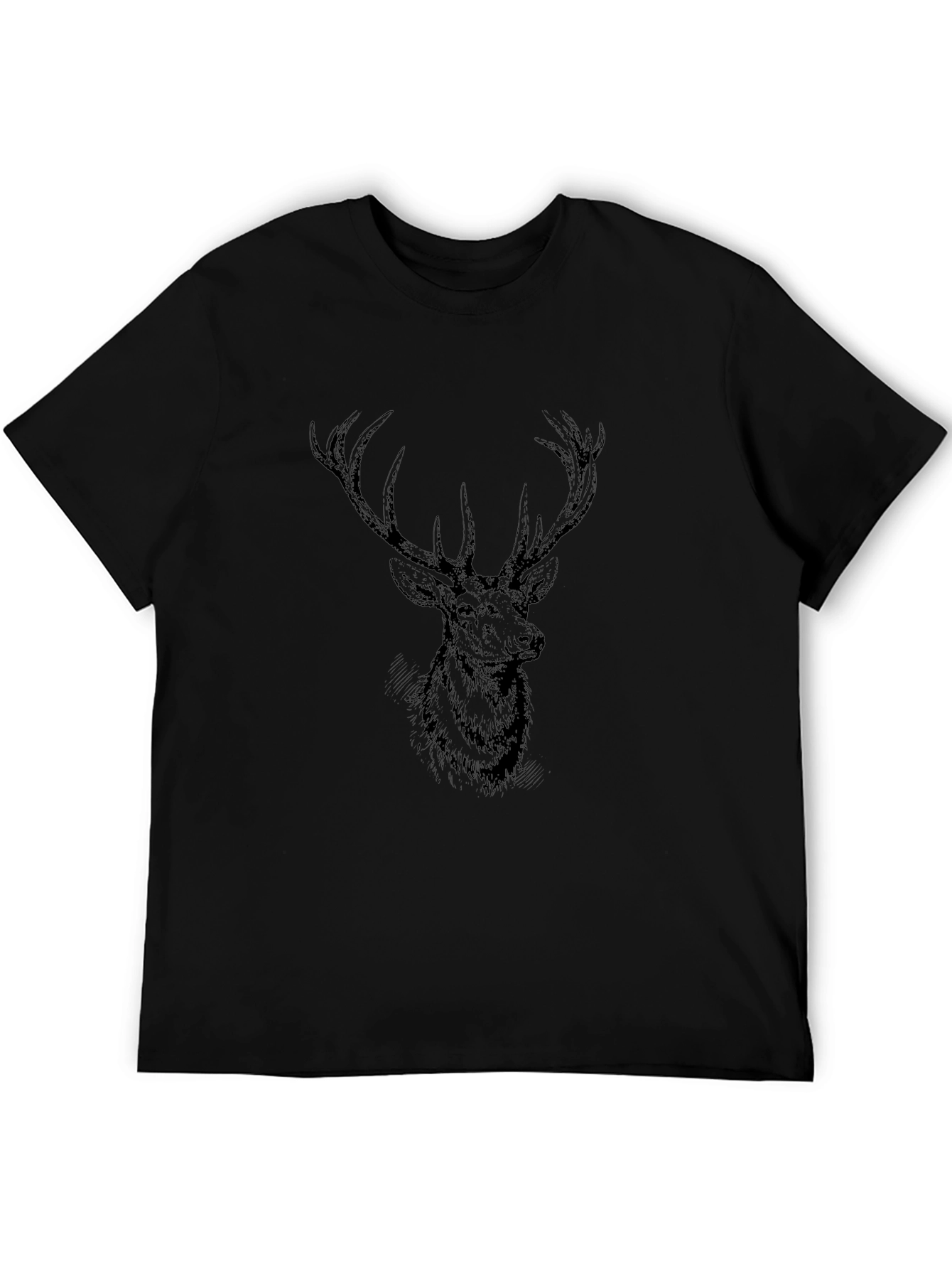 Black Deer Graphic Tee - Mens Casual Fit