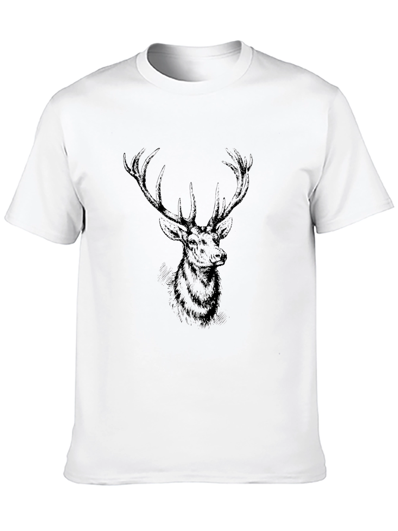 Black Deer Graphic Tee - Mens Casual Fit