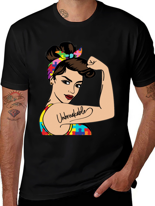 Unbreakable Autism Awareness Graphic T-Shirt
