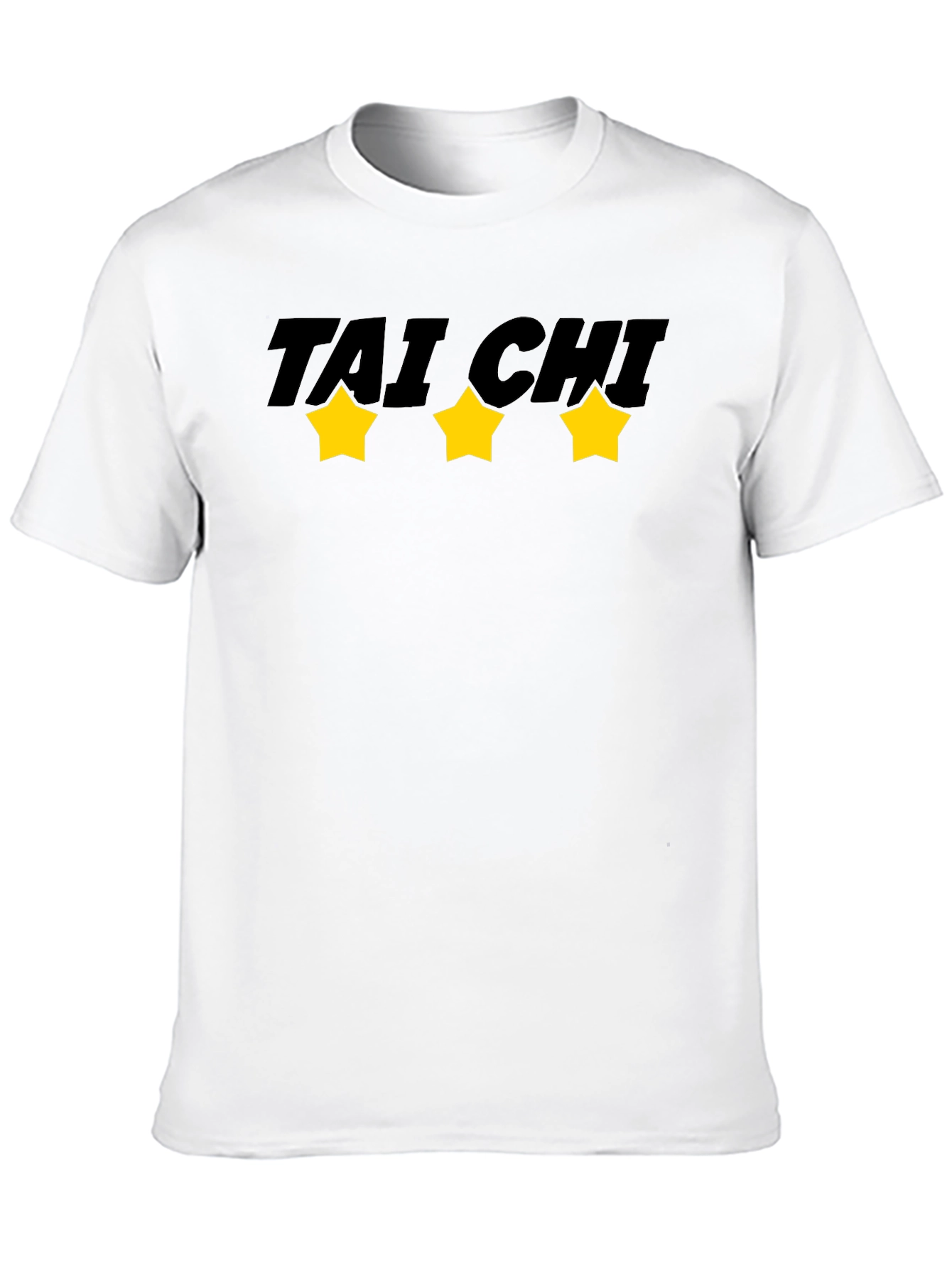 Tai Chi Black T-Shirt with Stars