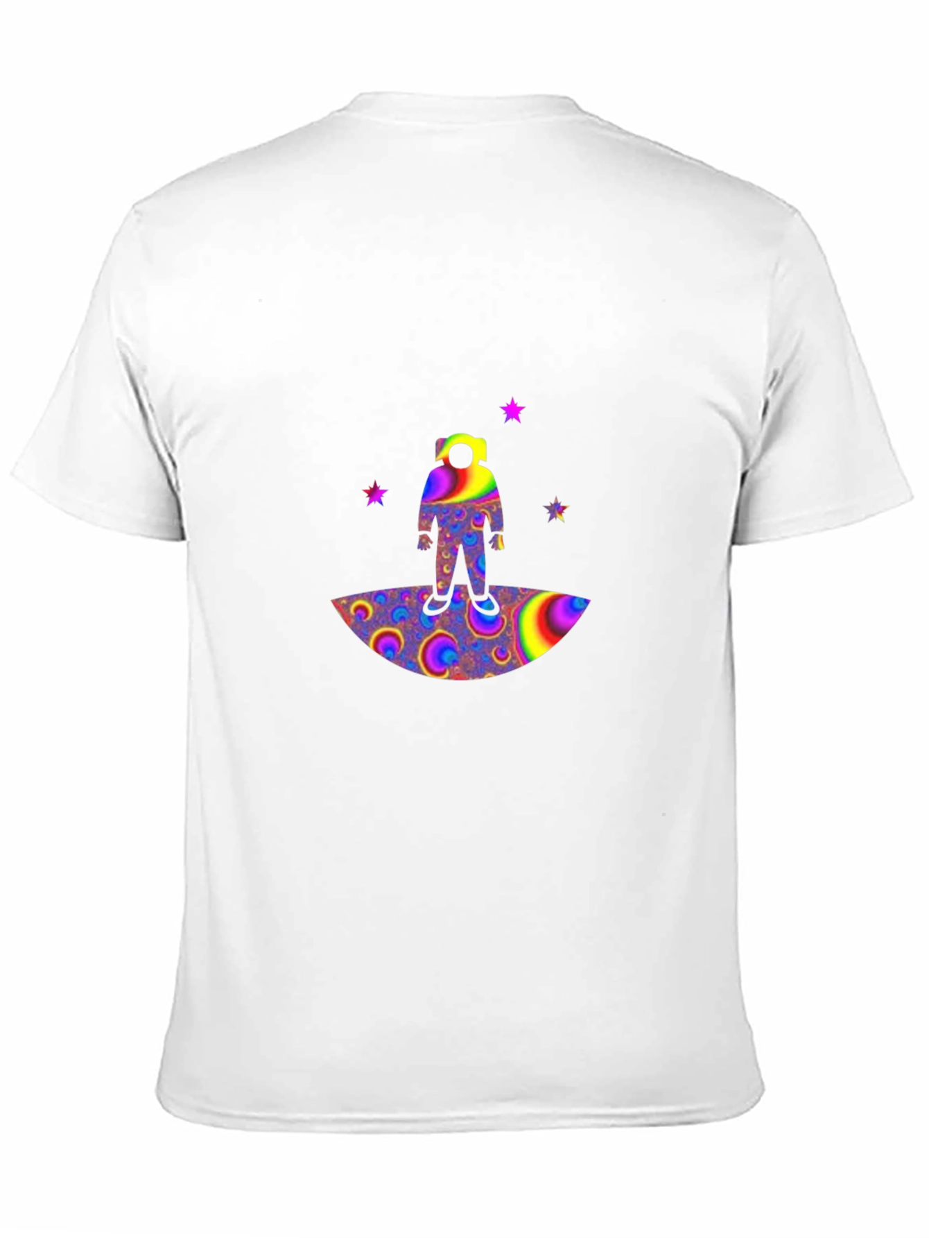 Astronaut Psychedelic Print Black T-Shirt