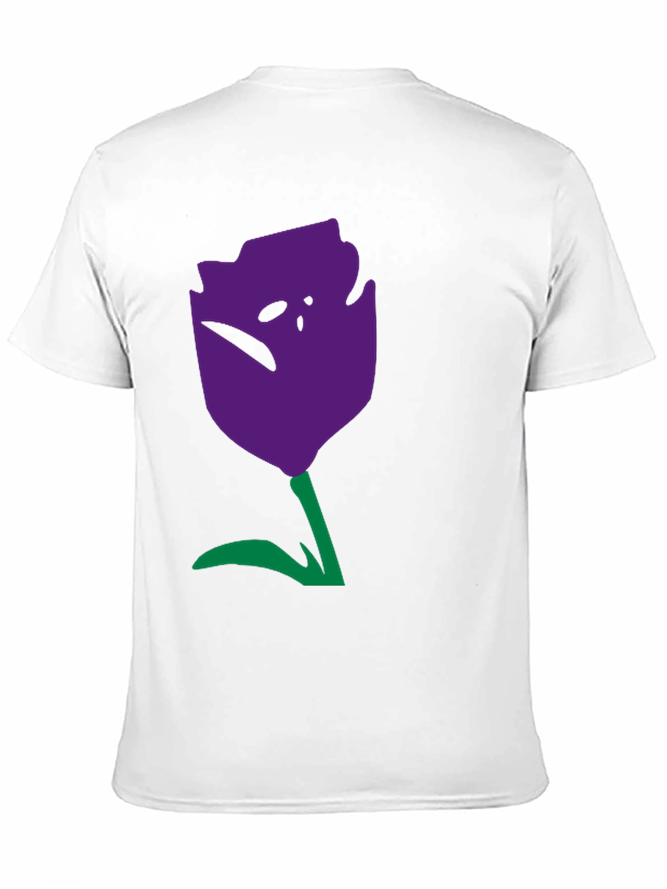 Abstract Tulip Graphic Tee - Unisex Black Cotton Shirt