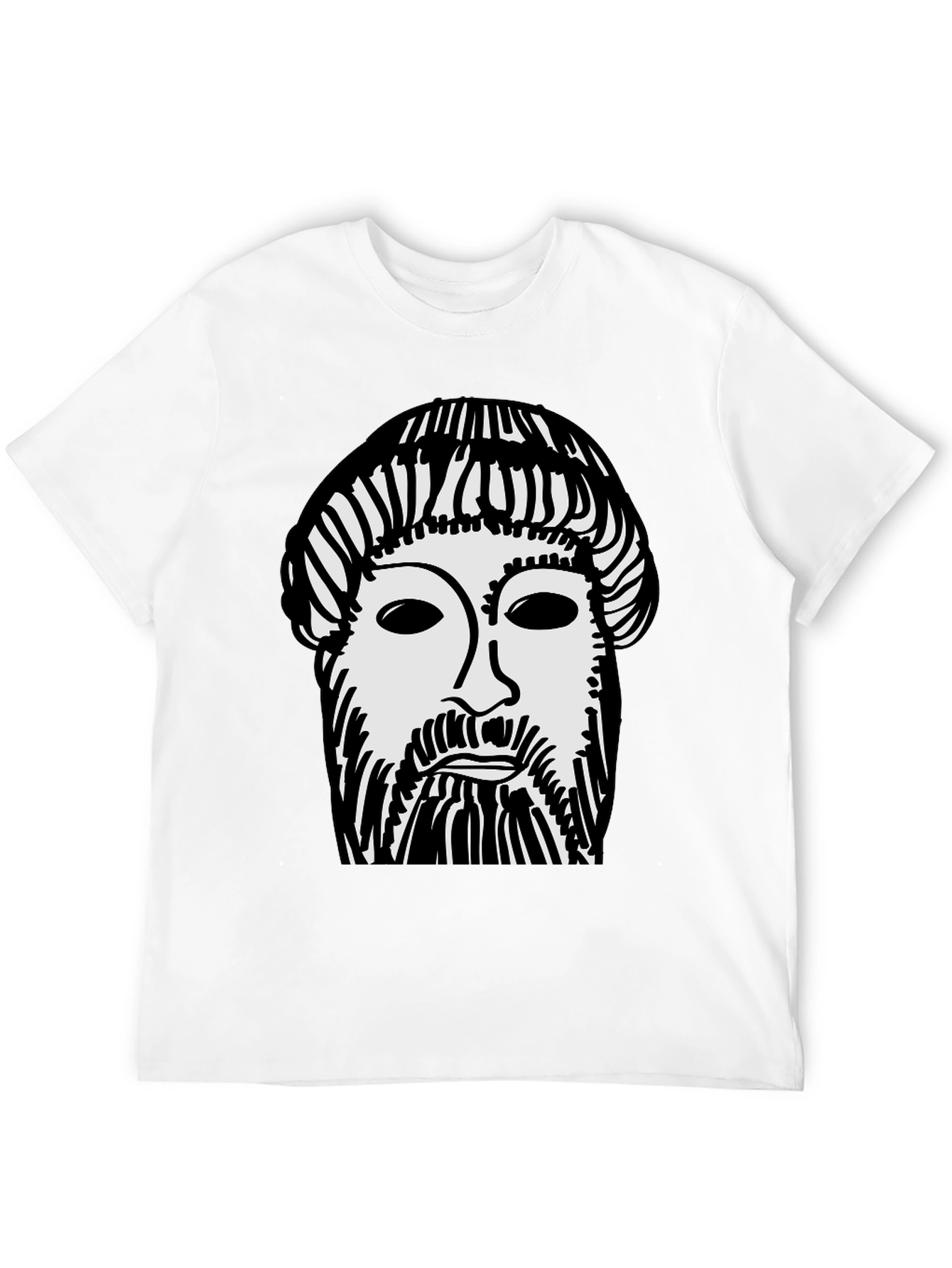 Ancient Face Graphic Tee - Black