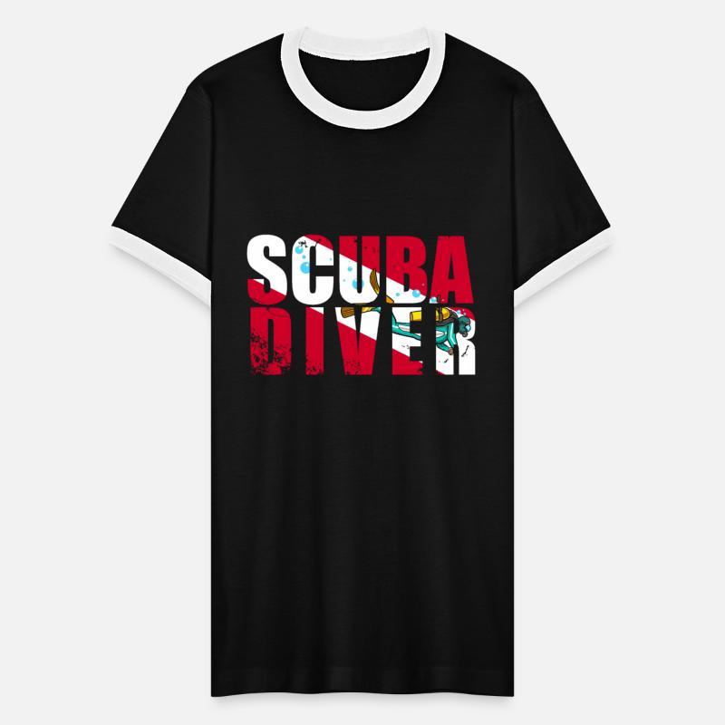 Scuba Diver Red White Flag Vintage Scuba Diving