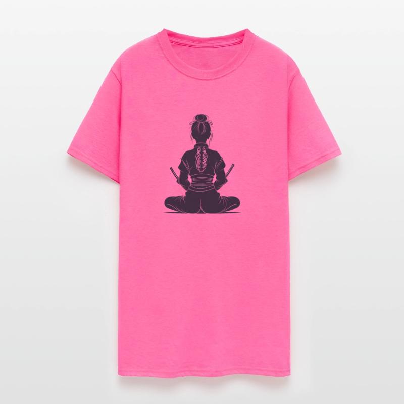 Serene Samurai Girl Silhouette Design