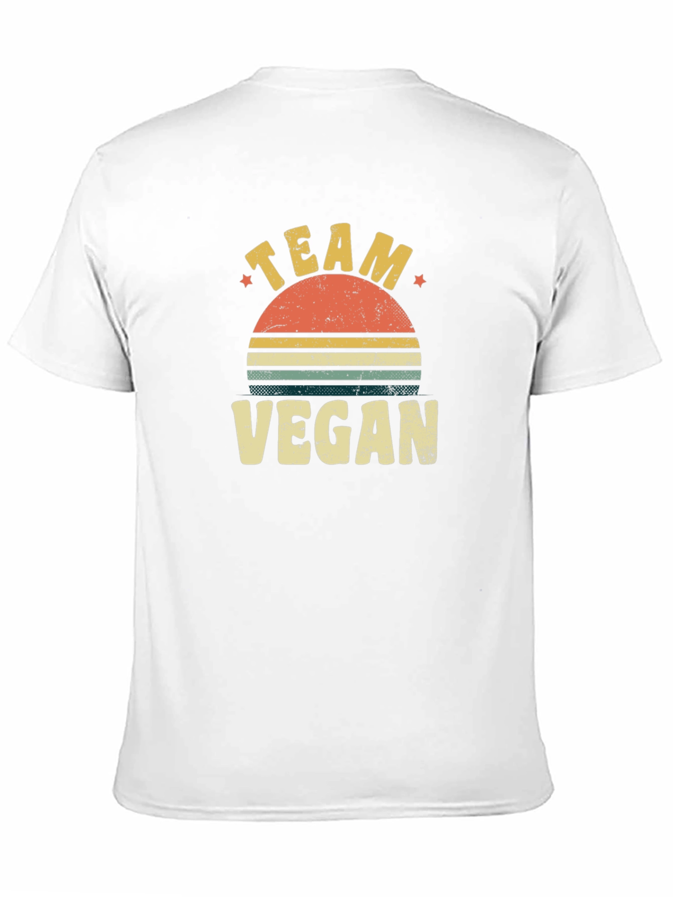 Team Vegan Retro Sunset T-Shirt