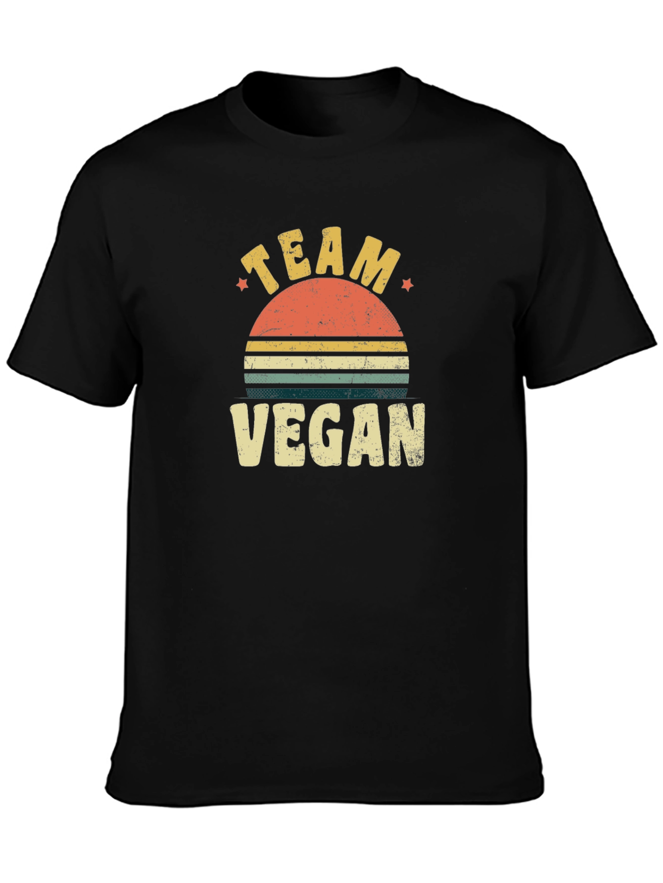 Team Vegan Retro Sunset T-Shirt