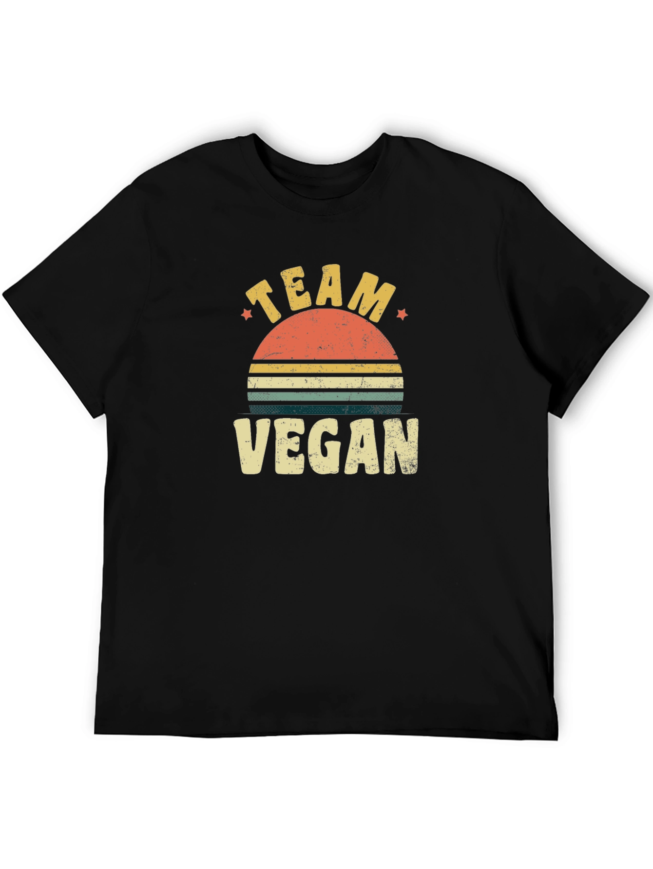 Team Vegan Retro Sunset T-Shirt