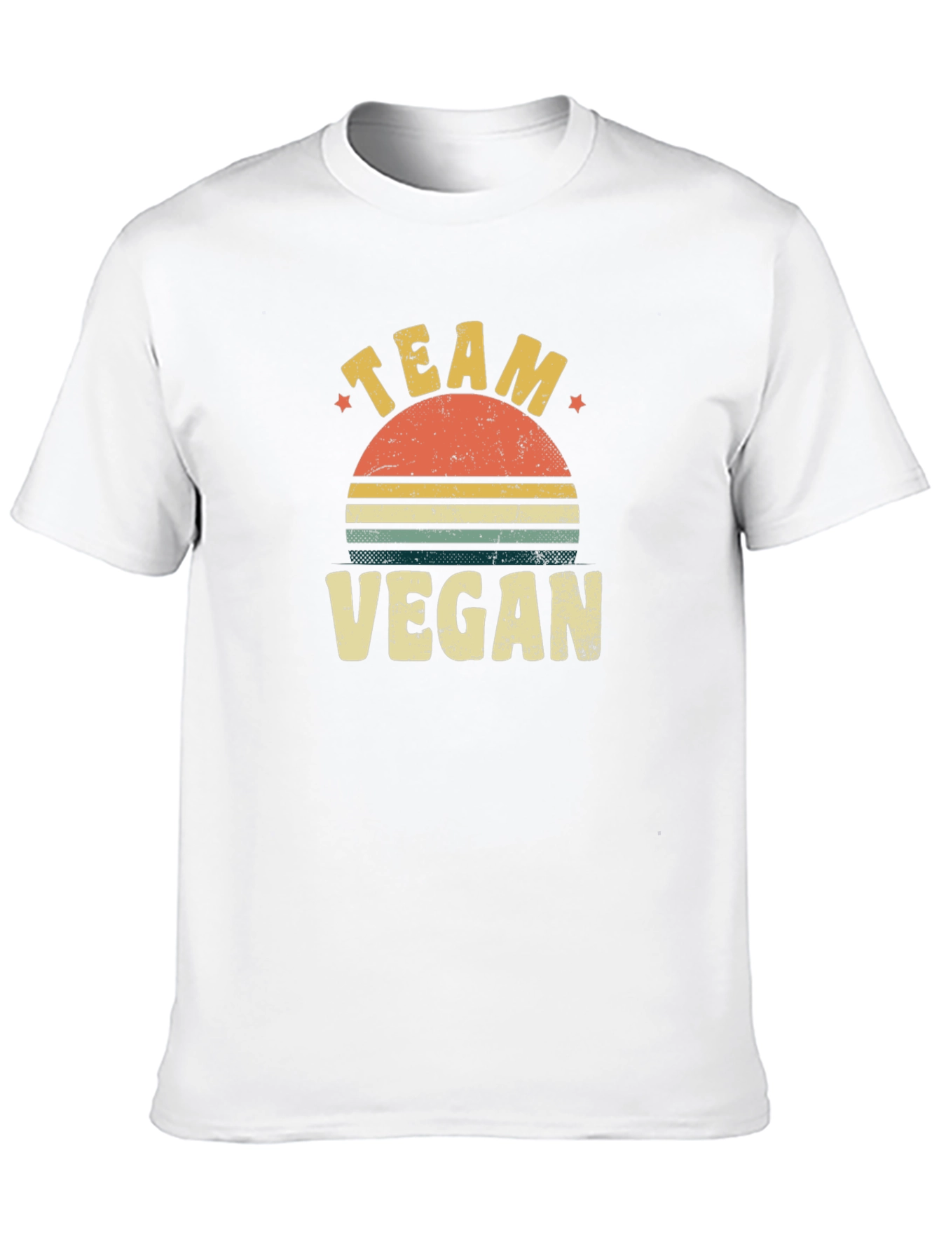 Team Vegan Retro Sunset T-Shirt