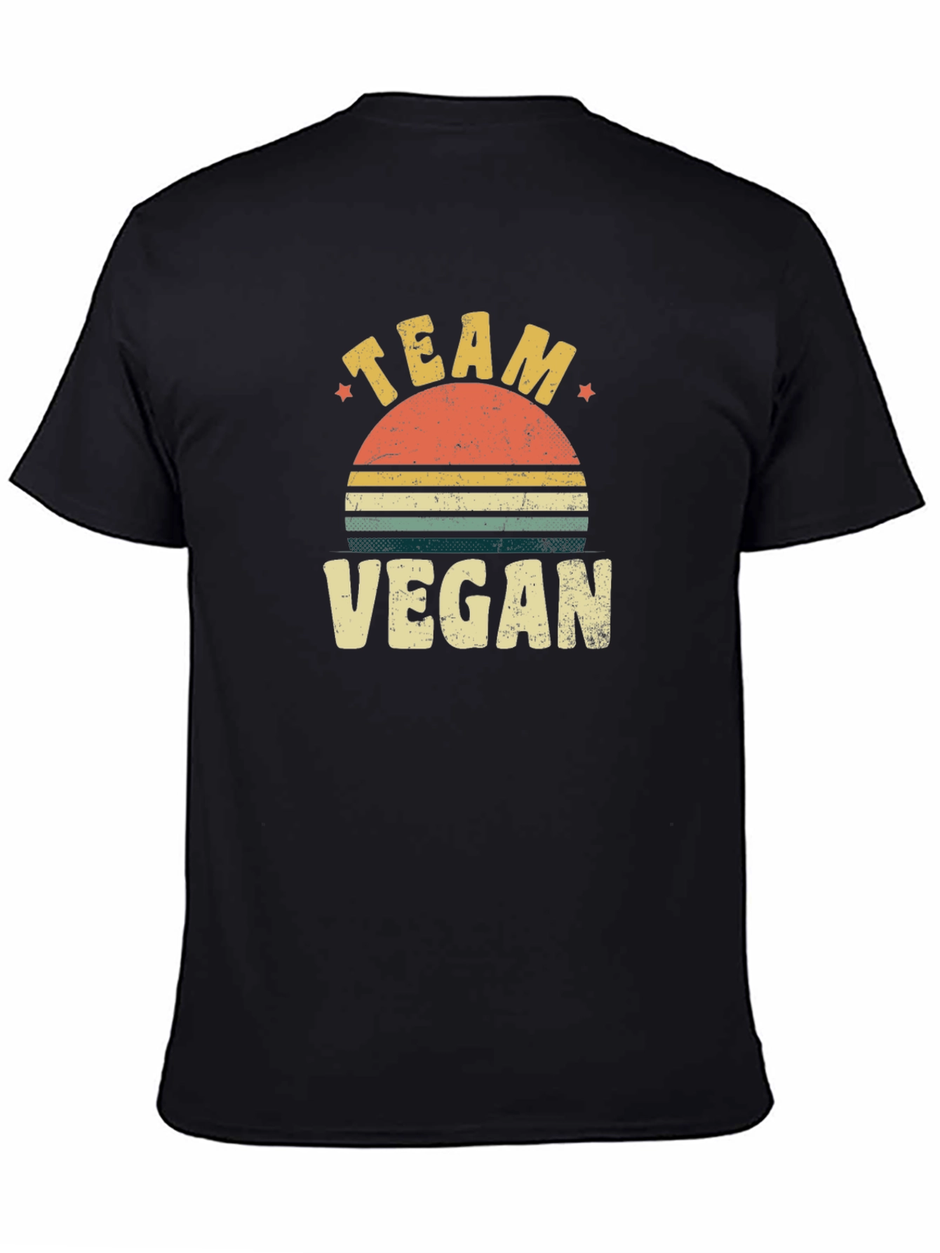 Team Vegan Retro Sunset T-Shirt