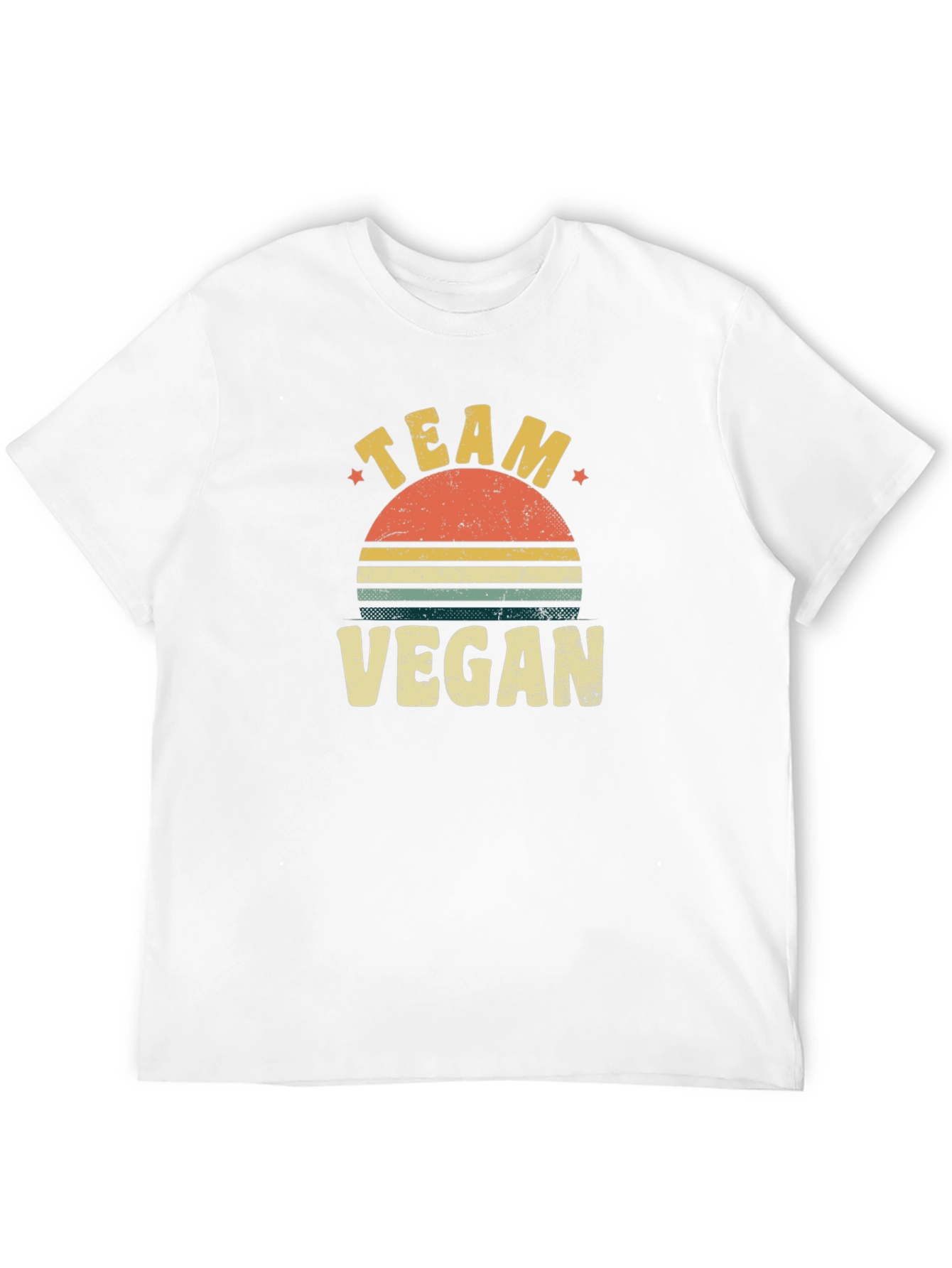 Team Vegan Retro Sunset T-Shirt