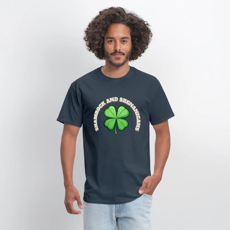 Shamrock and Sheninanigans 4-Leaf Clover Graphic