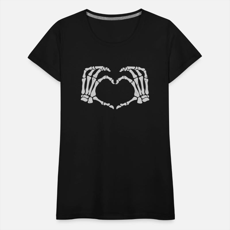 Skeleton Hands Heart Sign Retro Halloween Costume