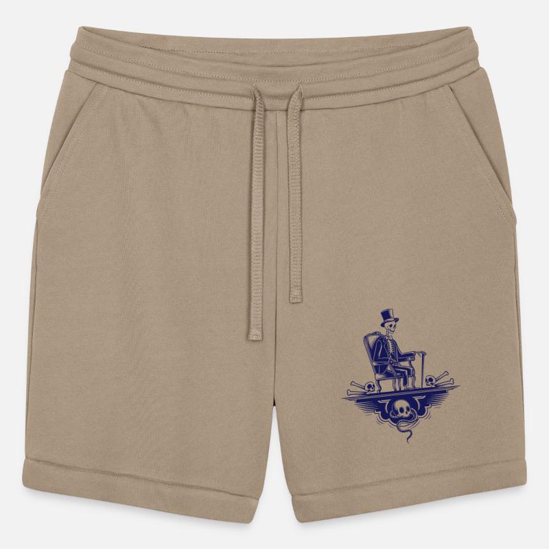 Skeleton Top Hat One Legged In Chair Design Navy