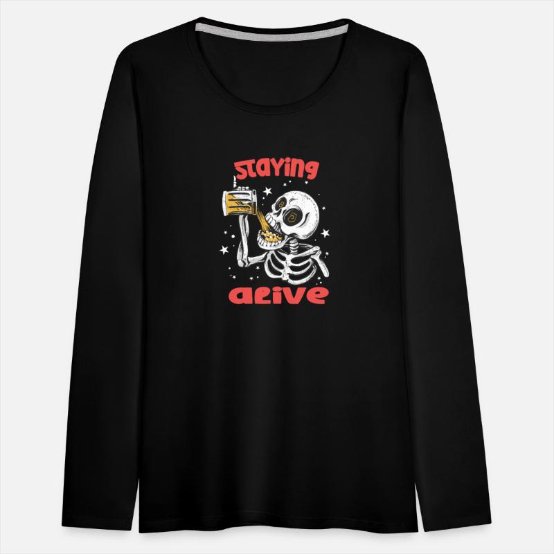 Skull Beer Staying Alive