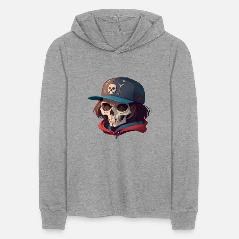 Skull with Long Hair