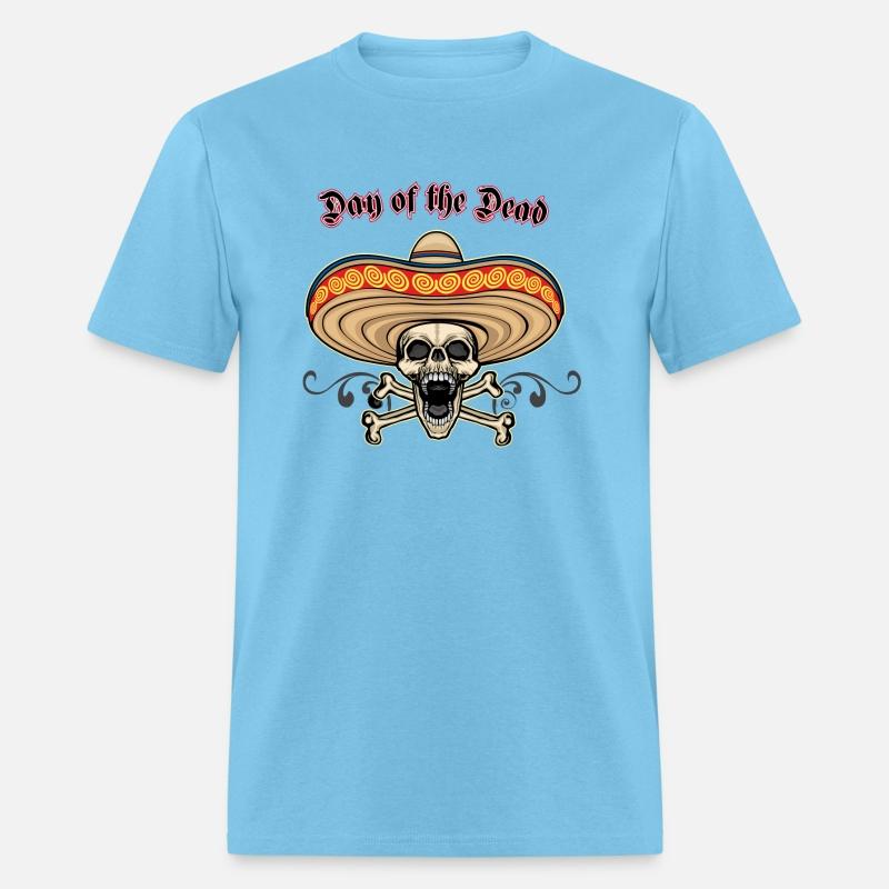 skull with sombrero that says day dead