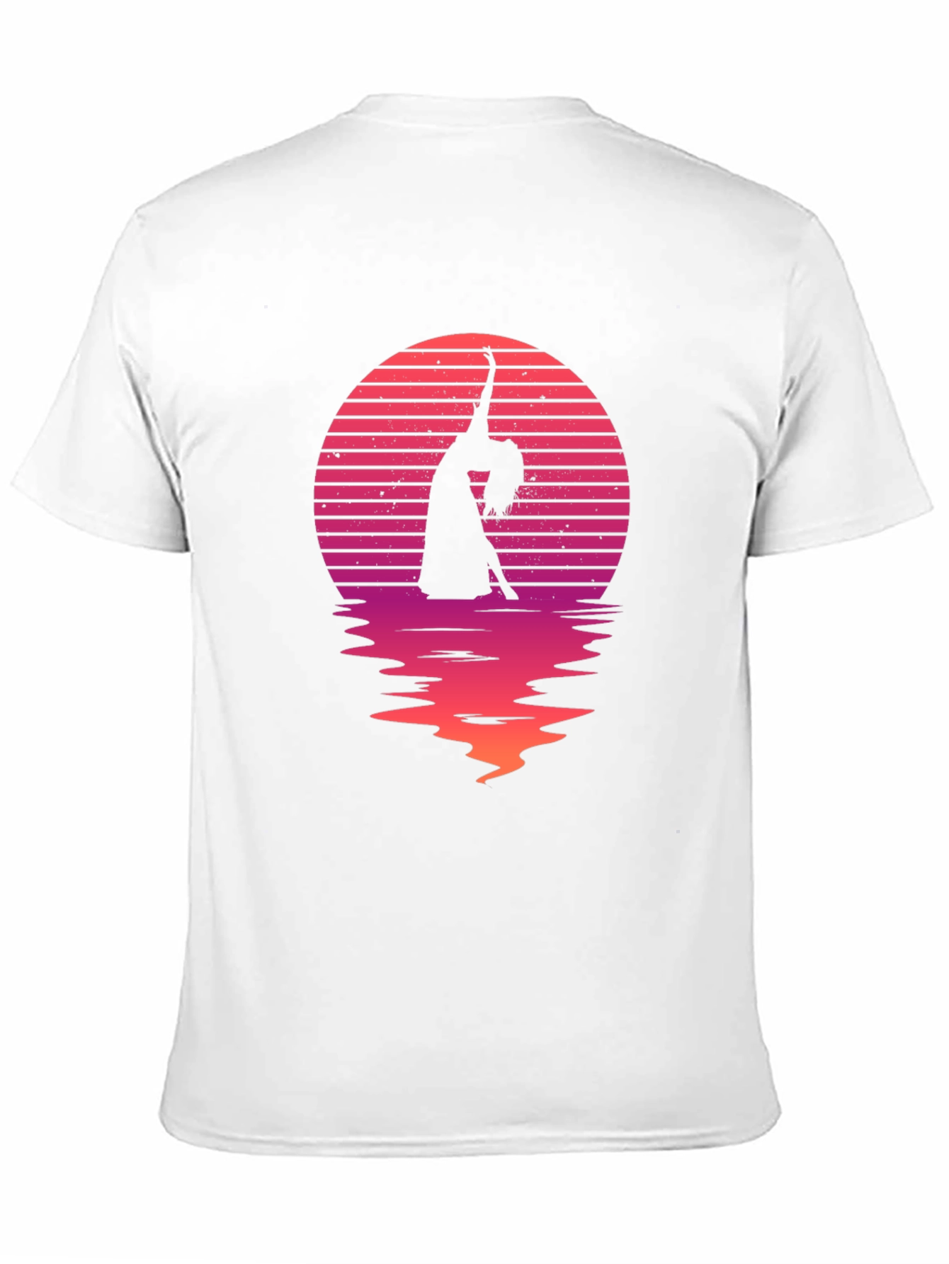 Sunset Dancer Graphic Tee - Black Cotton Shirt