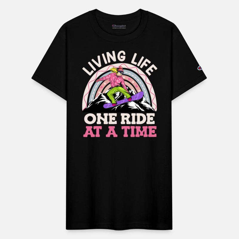 Snowboarder Girl Living Life one Ride at a Time