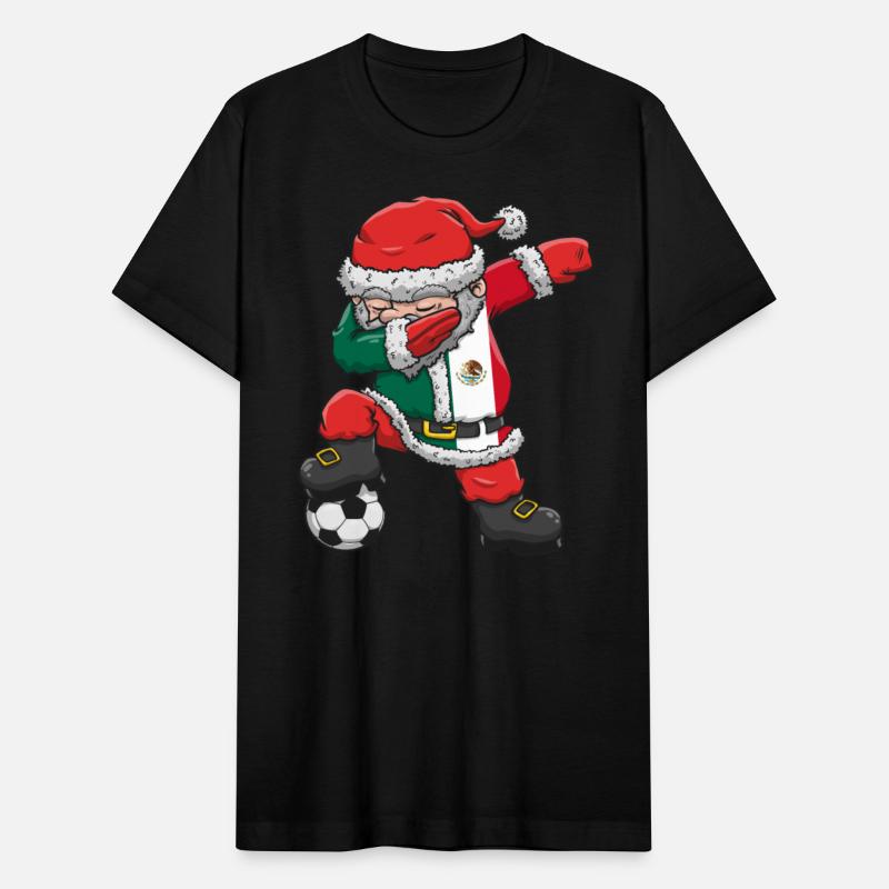 Soccer Boy Dabbing Santa Christmas Jersey Mexico