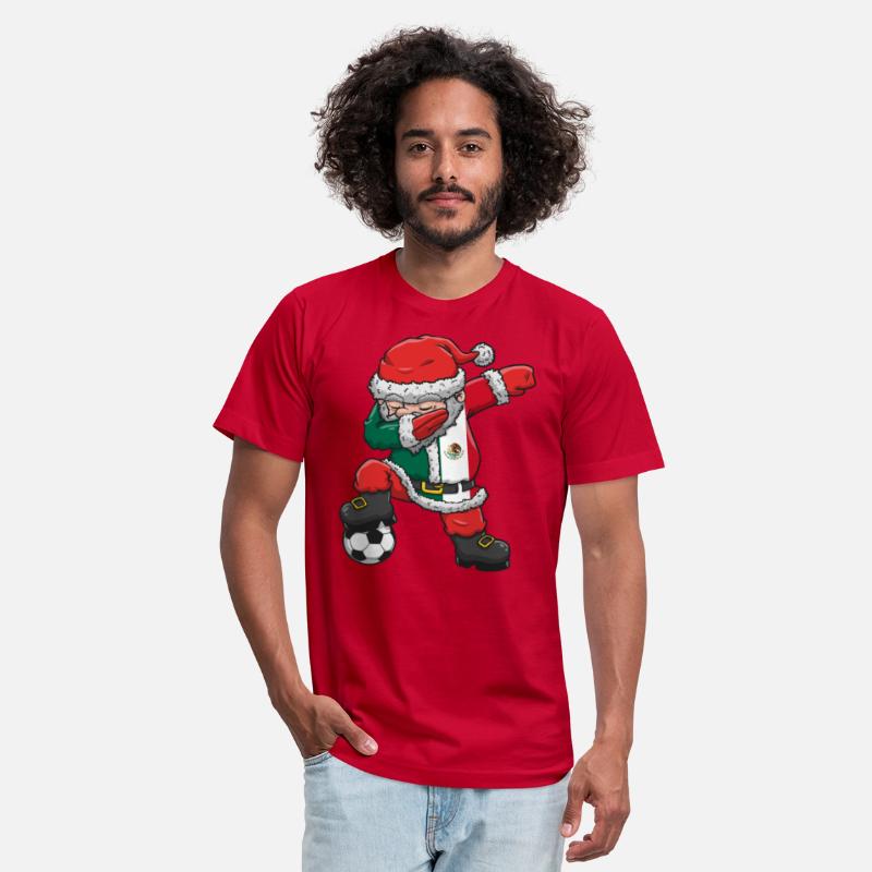 Soccer Boy Dabbing Santa Christmas Jersey Mexico