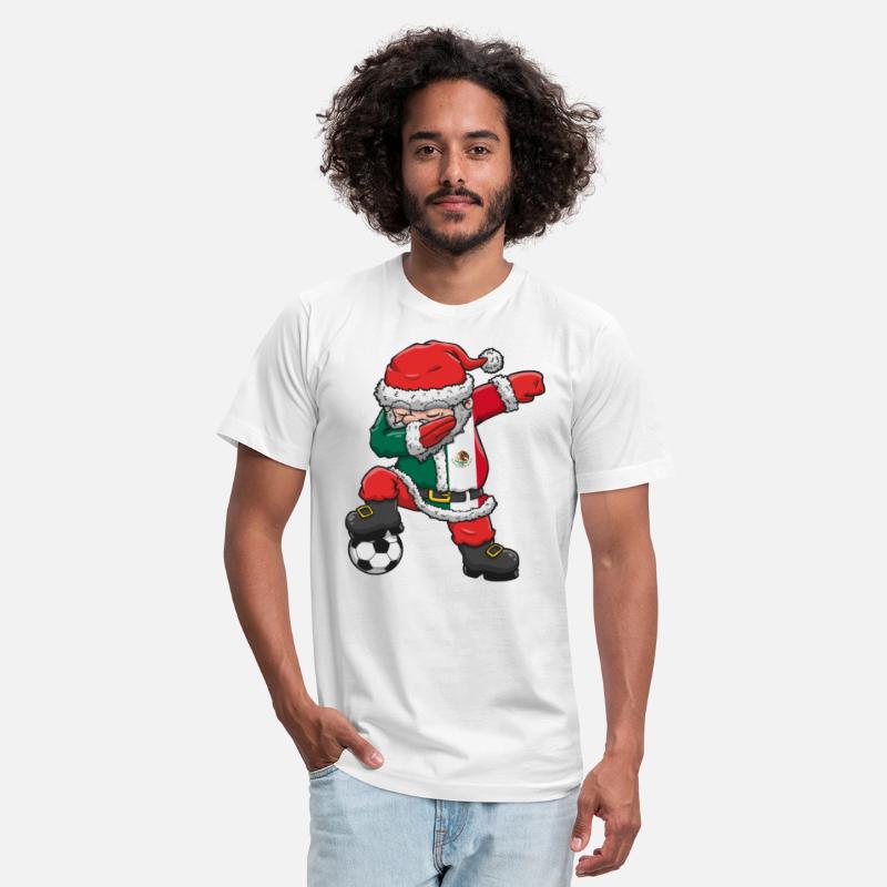 Soccer Boy Dabbing Santa Christmas Jersey Mexico