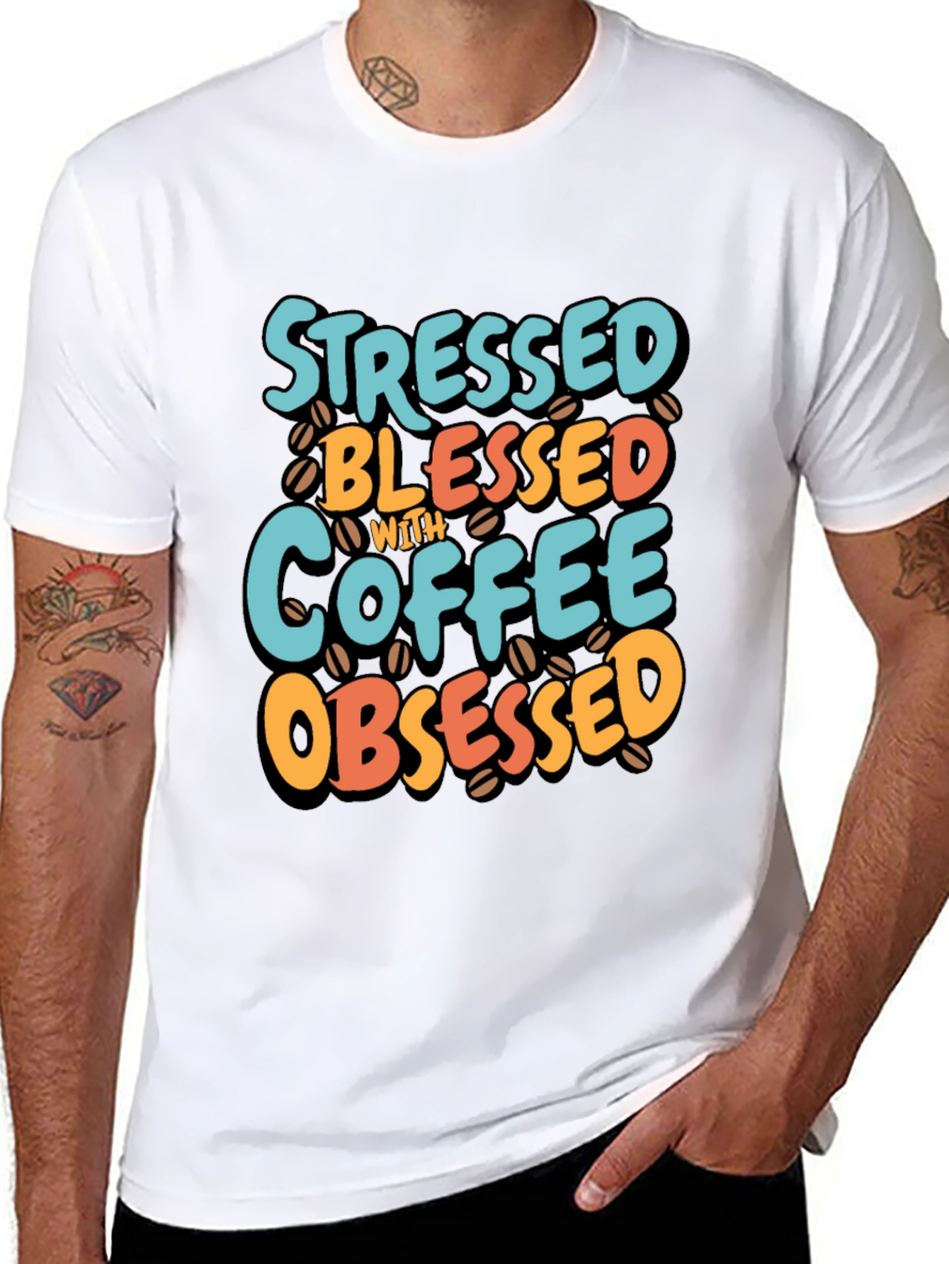 Stressed Blessed Coffee Obsessed T-Shirt