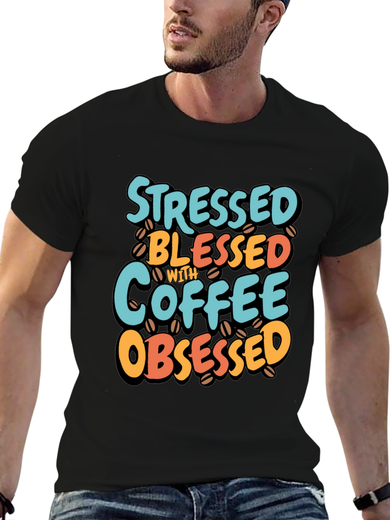 Stressed Blessed Coffee Obsessed T-Shirt
