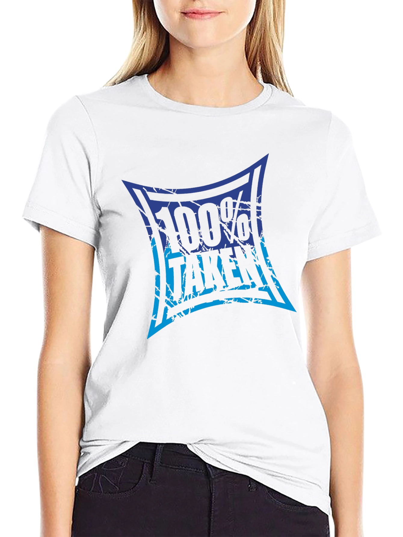 100% Taken Graphic Tee - Black Crew Neck T-Shirt