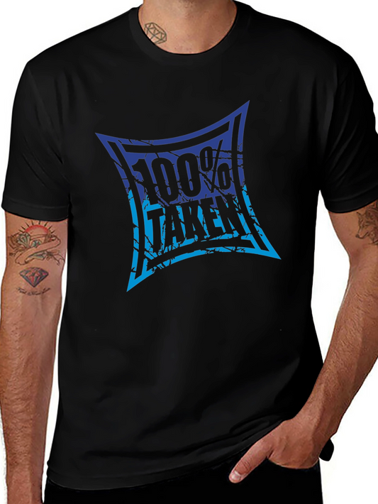 100% Taken Graphic Tee - Black Crew Neck T-Shirt