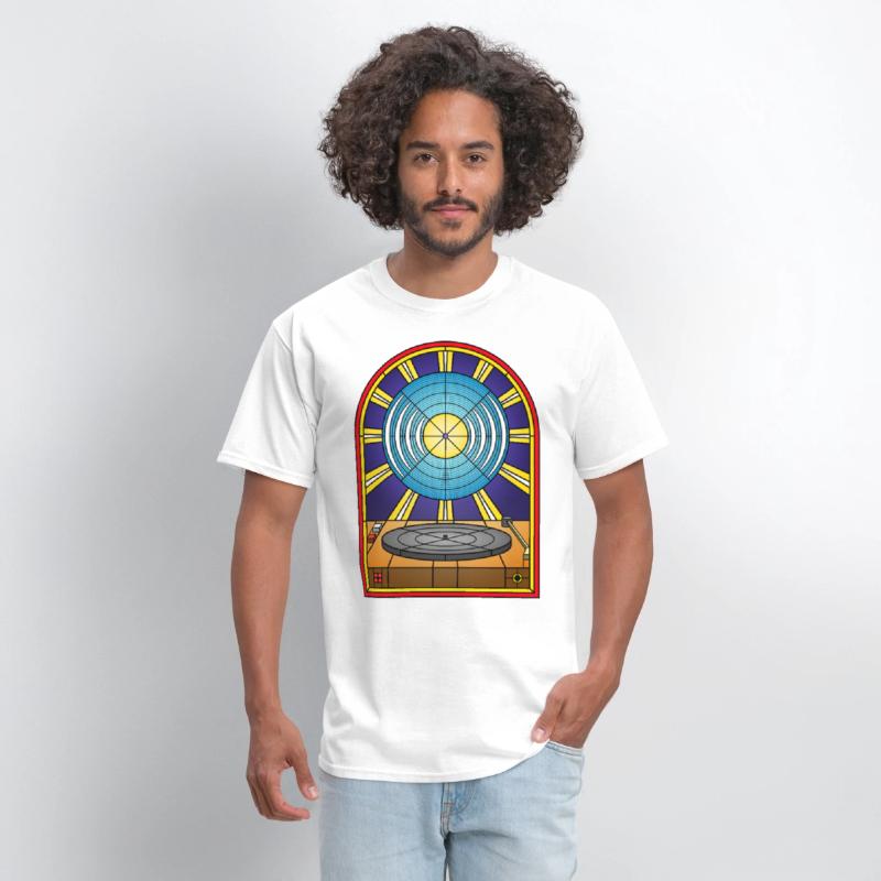 Stained Glass Window Vinyl Album and Turntable