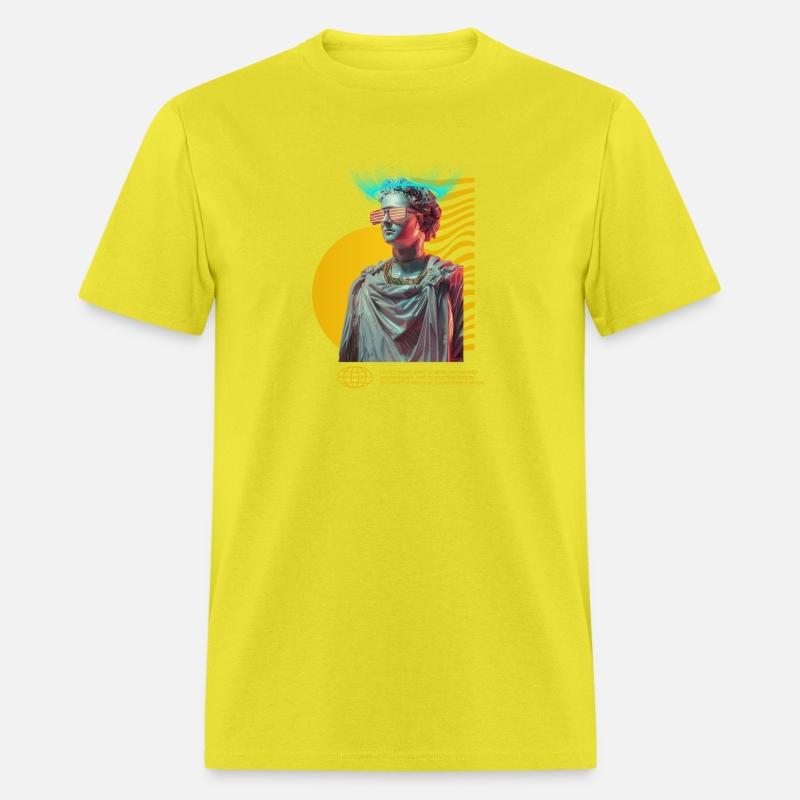 Stylish Greek statue with glasses