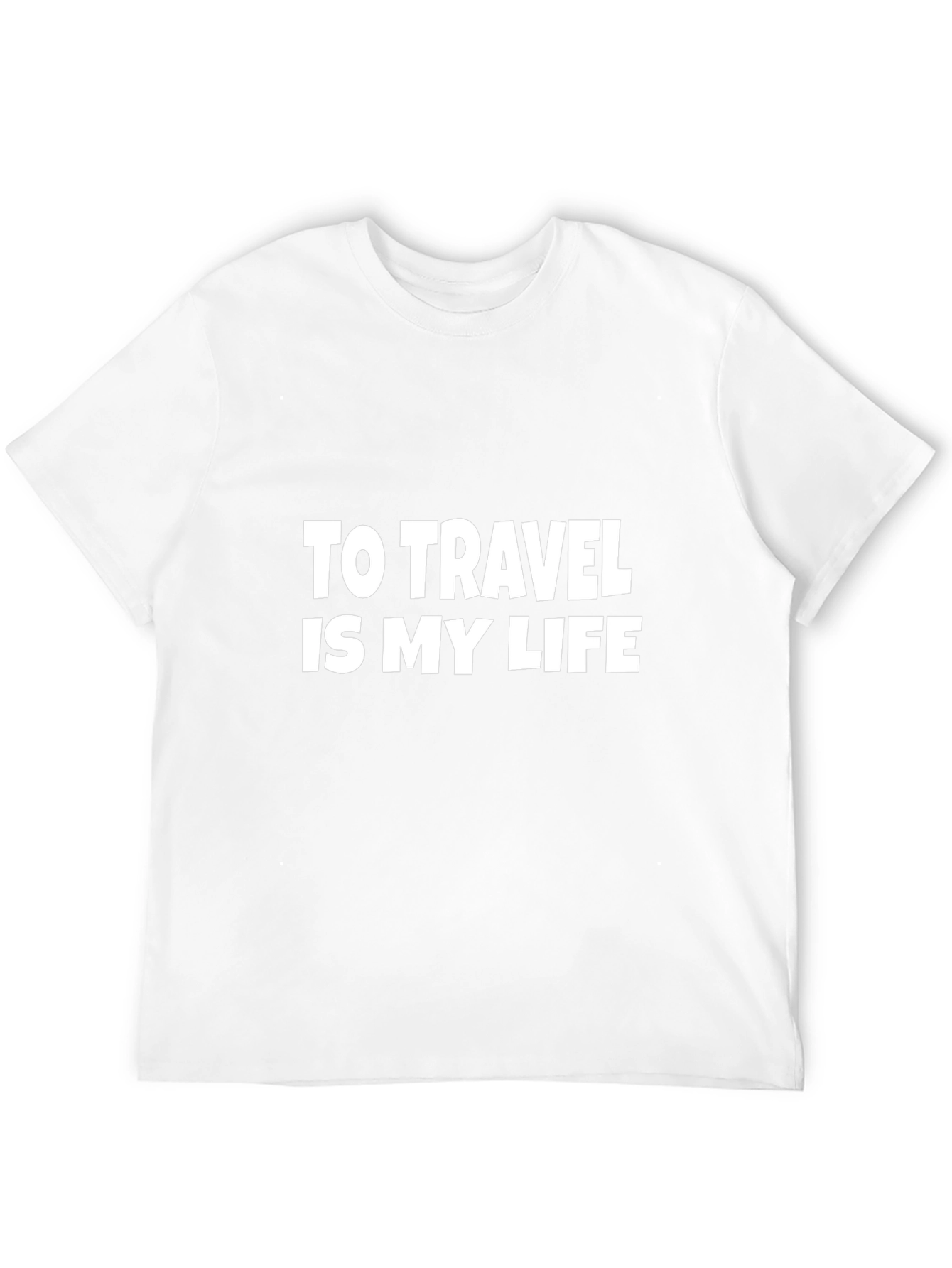 Travel Is My Life Black Graphic Tee