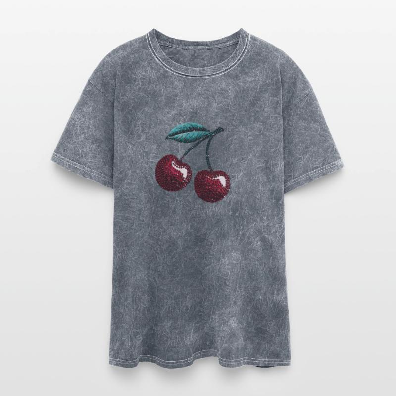 Sweet Cherry Delight with Vibrant Leafy Accent