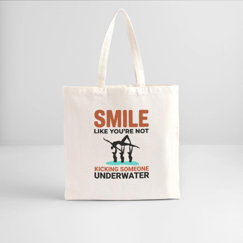 Synchronized Swimming Kicking Underwater Smile