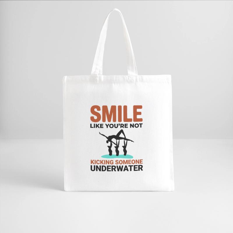 Synchronized Swimming Kicking Underwater Smile