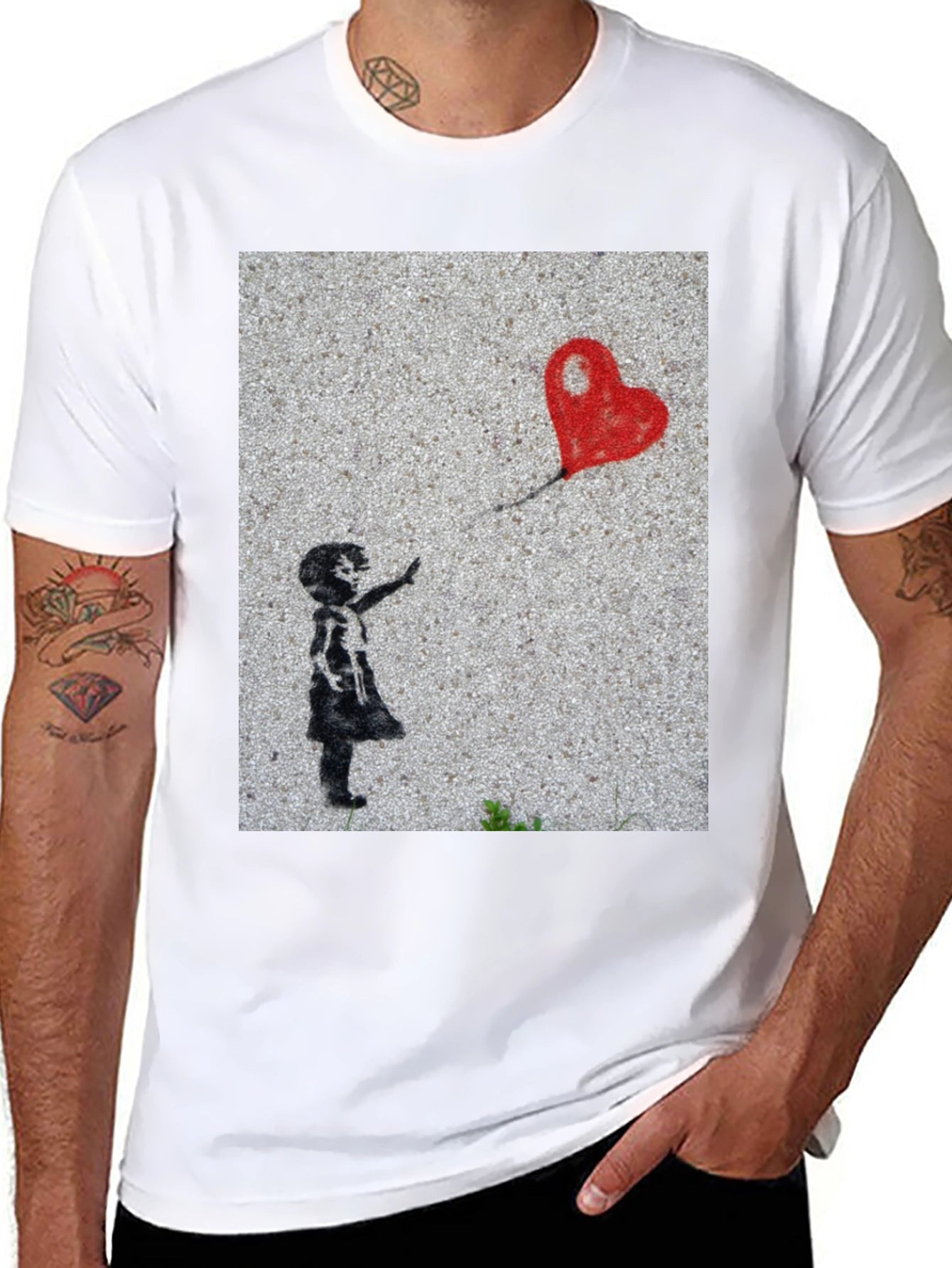 Banksy Girl with Balloon Graphic Tee