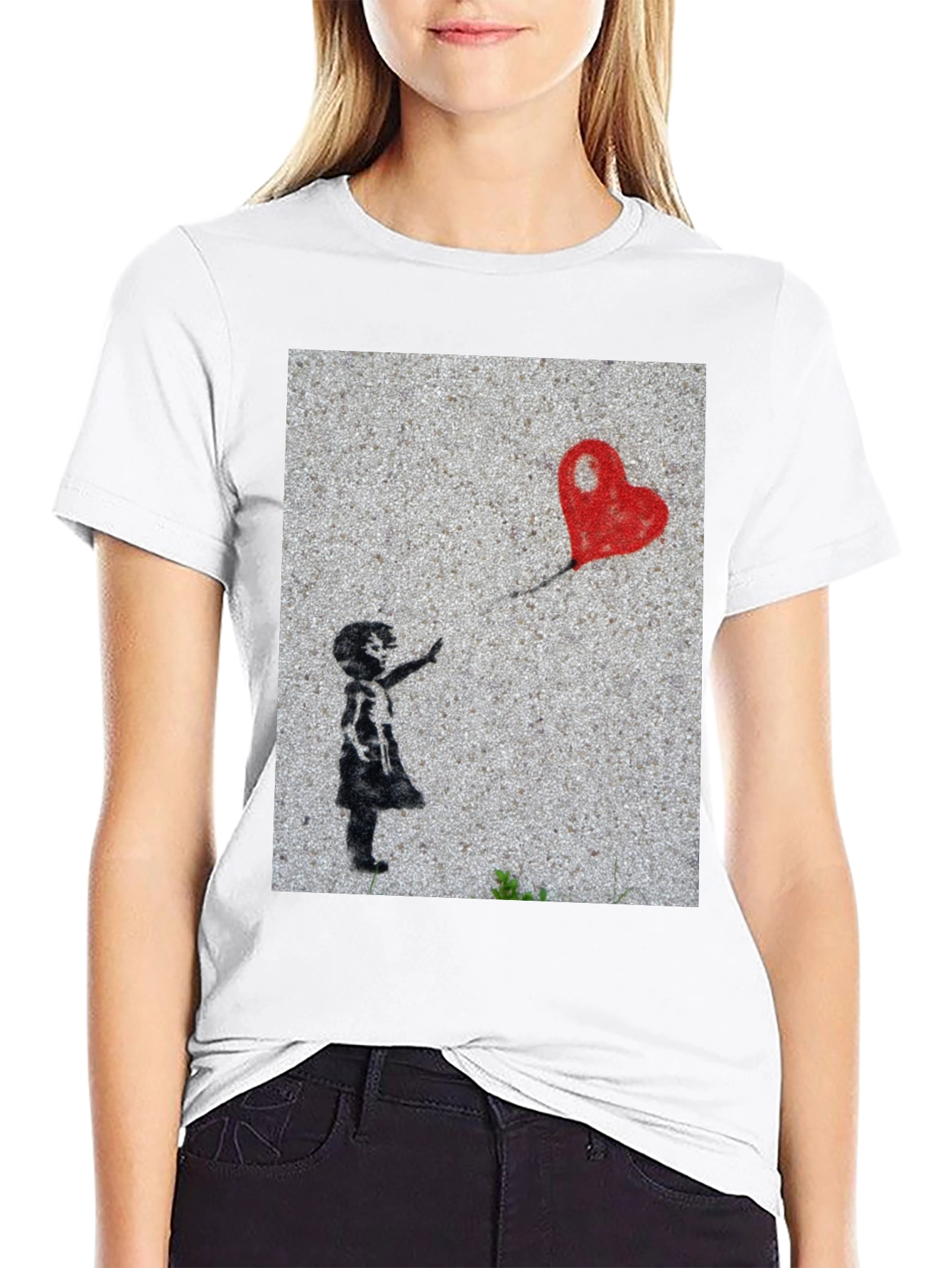 Banksy Girl with Balloon Graphic Tee