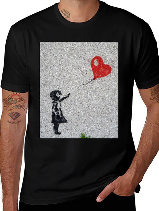 Banksy Girl with Balloon Graphic Tee