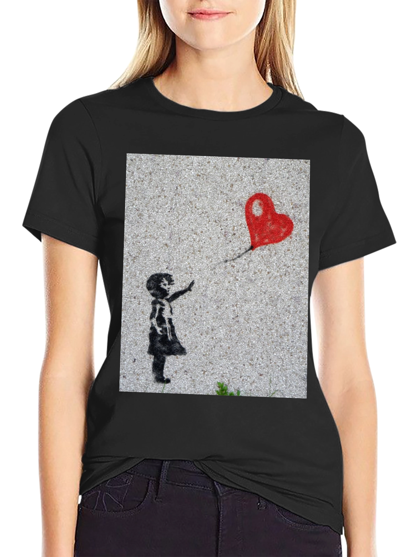 Banksy Girl with Balloon Graphic Tee