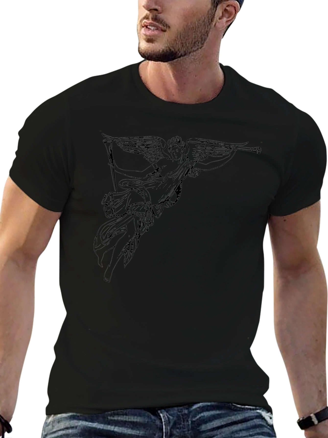 Angel Graphic Black T-Shirt