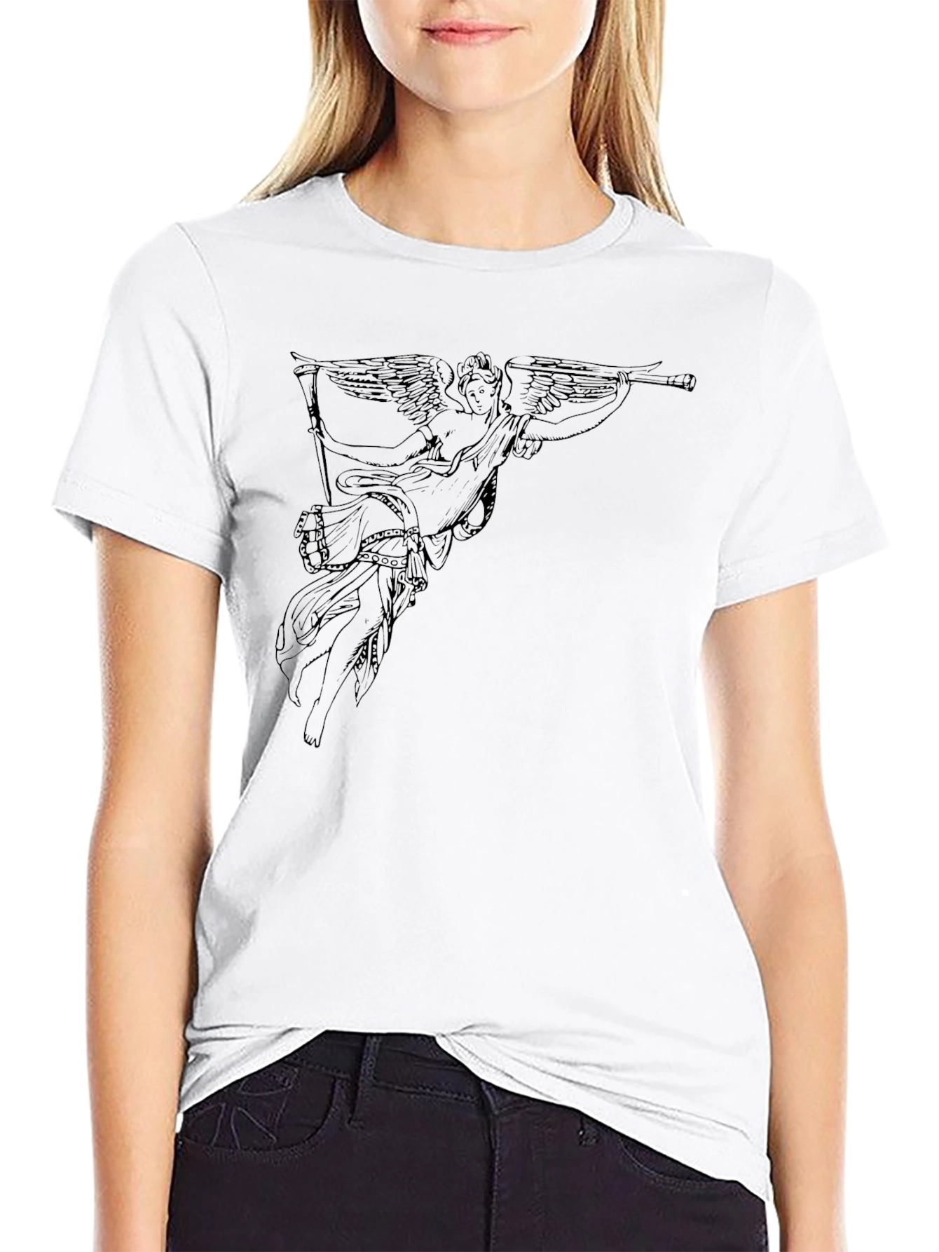 Angel Graphic Black T-Shirt
